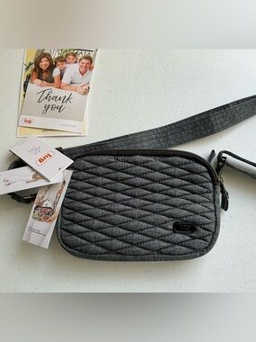 Lug Coupe Convertible Crossbody Belt Bag Pouch Heather Grey NWT